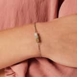 Armband aus Edelstein mit Glitzerstein