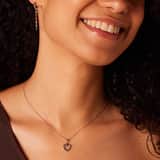 Zilveren ketting met hanger hart multi zirkonia