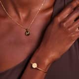 Stainless steel goldplated fantasiearmband met zirkonia voor dames