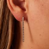 Zilveren goldplated oorknoppen met zirkonia voor dames