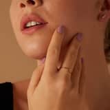 Zilveren goldplated ring met zirkonia voor dames