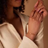 Stainless steel goldplated fantasiearmband met parel voor dames