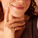 Stainless steel goldplated ring voor dames