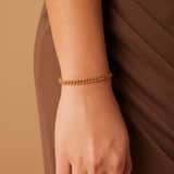 Armband aus Edelstahl, vergoldet, Gourmet-Glied, 4 mm
