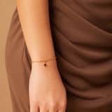 Stainless steel goldplated fantasiearmband met geboortesteen Januari voor dames