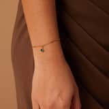 Stainless steel goldplated fantasiearmband met geboortesteen December voor dames