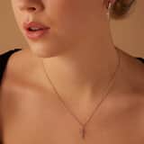 Zilveren ketting met hanger kruis voor dames