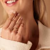 9 karaat ring met groene zirkonia
