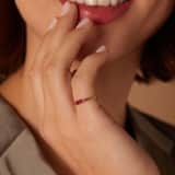 Ring im Vintage-Stil aus Edelstahl, vergoldet, mit fuchsiafarbenem Zirkonia