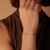 Tennisarmband aus Edelstahl, vergoldet, mit weißem kubischem Zirkonia, Buchstabe: M