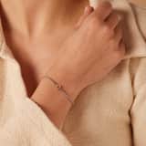 Tennisarmband aus Edelstahl, mit weißem kubischem Zirkonia, Buchstabe: C