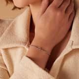 Tennisarmband aus Edelstahl, mit weißem kubischem Zirkonia, Buchstabe: G