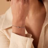 Stainless steel tennis armband wit cz letter - W