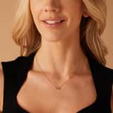 Zilveren goldplated ketting met hanger hart met zirkonia voor dames
