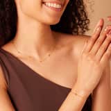 Stainless steel goldplated fantasiearmband met 6hart voor dames