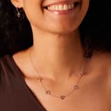 Zilveren ketting met hangers hart