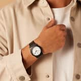 Q&Q herenhorloge met rubber band G22A-001VY