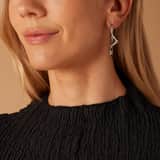 Camille stainless steel oorhangers asymmetrisch voor dames