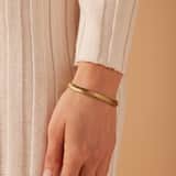 Armband aus Edelstahl, vergoldet, mit flachem Glied