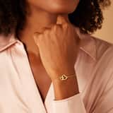 Stainless steel goldplated armbanden set hart voor dames