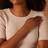 Zilveren armband met hangers sterren zirkonia