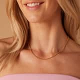 Stainless steel goldplated ketting voor dames