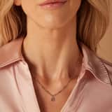 Stainless steel ketting closed forever met letter B