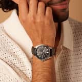 Edifice horloge leren band zwart EFV-150L-1AVUEF