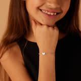 Armband für Kinder aus 925er Silber, Schmetterlinge, Zirkonia