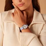 Regal Damen-Armbanduhr, Blau, Zifferblatt in Perlmuttoptik