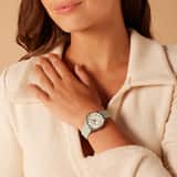 Regal Damen-Armbanduhr, Grün, Zifferblatt in Perlmuttoptik