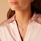 Stainless steel goldplated ketting met hanger met zirkonia voor dames