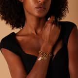 Stainless steel goldplated hanger klaver met zirkonia voor dames