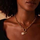 Stainless steel goldplated bedel sluiting voor dames