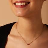 Stainless steel goldplated ketting met hanger hart met zirkonia voor dames