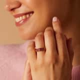 Stainless steel goldplated ring met zirkonia voor dames