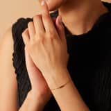 Stainless steel goldplated fantasiearmband met zirkonia voor dames