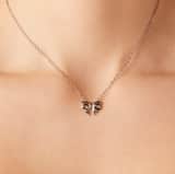 Stainless steel ketting met strik
