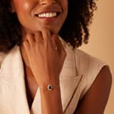 Armband im Vintage-Stil aus Edelstahl, vergoldet, mit blauem Zirkonia