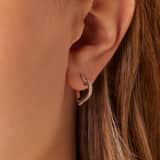 Ohrringe aus 925er Silber, Herz mit Zirkonia