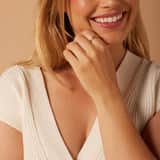 Zilveren bicolor ring twist voor dames