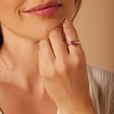 Silberner goldbeschichteter Ring mit Herz und Zirkonia für Damen