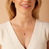Zilveren ketting met hanger hart met zirkonia voor dames