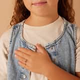 Zilveren goldplated kinder ring met zirkonia