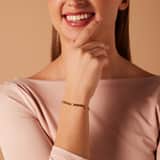 Stainless steel fantasiearmband met hanger rondje met zirkonia voor dames
