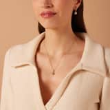 Zilveren sieradenset goldplated ketting met hanger en bijpassende oorbellen met zirkonia voor dames