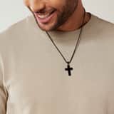Stainless steel herenketting met hanger skruis