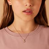 Zilveren goldplated ketting met vlinder