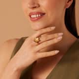 Stalen goldplated ring bloem