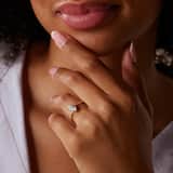 14 karaat ring met lab grown diamant 1ct peer